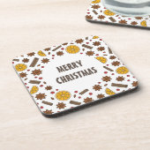 メリークリスマス赤マルドワインスパイス コースター (左側)