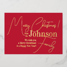 メリークリスマス赤モダン実在金ゴールド