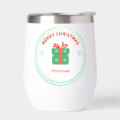 メリークリスマス赤文字ギフトボックス白 (左面)