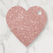 メリークリスマス赤面ピンクグリッターエレガント名 フェイバータグ (裏面)