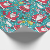 メリークリスマス踊りサンタ ラッピングペーパー (角)