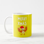 メリークリスマス踊りフクロウ – フェスティバルホリデーカワイフクロウ コーヒーマグカップ (左)