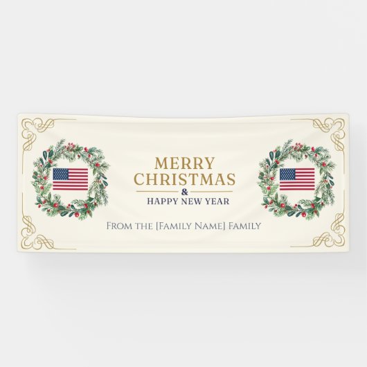 メリークリスマス軍旗バナー 横断幕 (横)