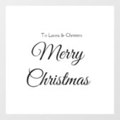 メリークリスマス追加の名前文字カスタム家族の贈り物 ウィンドウサイン (シート)