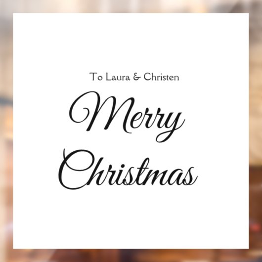 メリークリスマス追加の名前文字カスタム家族の贈り物 ウィンドウサイン (シート2)