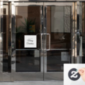 メリークリスマス追加の名前文字カスタム家族の贈り物 ウィンドウサイン (オフィスドア)