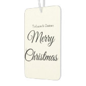 メリークリスマス追加の名前文字カスタム家族の贈り物 カーエアーフレッシュナー (左)