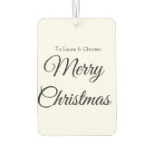 メリークリスマス追加の名前文字カスタム家族の贈り物 カーエアーフレッシュナー (裏面)