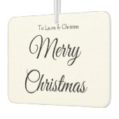 メリークリスマス追加の名前文字カスタム家族の贈り物 カーエアーフレッシュナー (左)