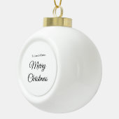 メリークリスマス追加の名前文字カスタム家族の贈り物 セラミックボールオーナメント (右)