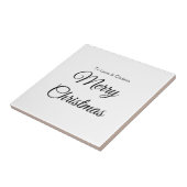 メリークリスマス追加の名前文字カスタム家族の贈り物 タイル (側面)