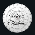 メリークリスマス追加の名前文字カスタム家族の贈り物 ダーツボード<br><div class="desc">デザイン</div>