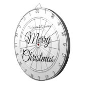 メリークリスマス追加の名前文字カスタム家族の贈り物 ダーツボード (正面右)