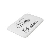 メリークリスマス追加の名前文字カスタム家族の贈り物 バスマット (アングル)