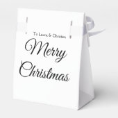 メリークリスマス追加の名前文字カスタム家族の贈り物 フェイバーボックス (裏面サイド)