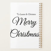 メリークリスマス追加の名前文字カスタム家族の贈り物 プランナー手帳 (裏面)