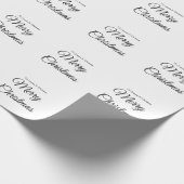 メリークリスマス追加の名前文字カスタム家族の贈り物 ラッピングペーパー (角)