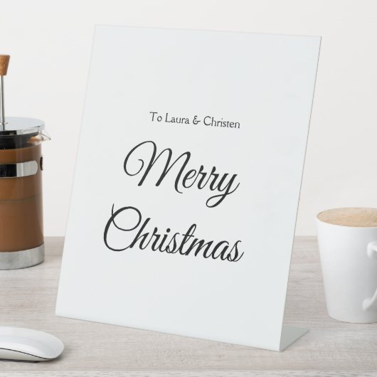 メリークリスマス追加の名前文字カスタム家族の贈り物 台座サイン (インサイチュ)