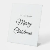 メリークリスマス追加の名前文字カスタム家族の贈り物 台座サイン (正面)