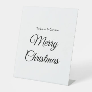 メリークリスマス追加の名前文字カスタム家族の贈り物 台座サイン