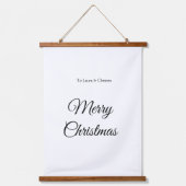 メリークリスマス追加の名前文字カスタム家族の贈り物 吊り下げ型タペストリー (正面)