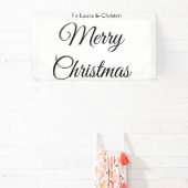 メリークリスマス追加の名前文字カスタム家族の贈り物 横断幕 (インサイチュ)