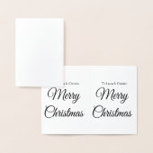 メリークリスマス追加の名前文字カスタム家族の贈り物 箔カード (ディスプレー)