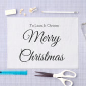 メリークリスマス追加の名前文字カスタム家族の贈り物 薄葉紙 (クラフト)