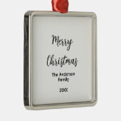 メリークリスマス追加ファミリー名年文字カスタムe メタルオーナメント (右)