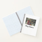 メリークリスマス追加フォト文字ホリデーカスタム ノートブック (内部)