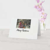 メリークリスマス追加フォト文字ホリデーカスタム 箔シーズンカード (蘭)
