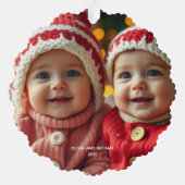 メリークリスマス追加フォト紙オーナメントカード オーナメントカード (裏面)