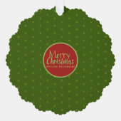 メリークリスマス追加フォト紙オーナメントカード オーナメントカード (正面)