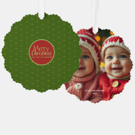 メリークリスマス追加フォト紙オーナメントカード オーナメントカード