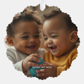 メリークリスマス追加フォト紙オーナメントカード オーナメントカード (裏面)