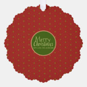 メリークリスマス追加フォト紙オーナメントカード オーナメントカード (正面)