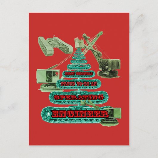 メリークリスマス運転士クレーン運転士 シーズンポストカード (正面)