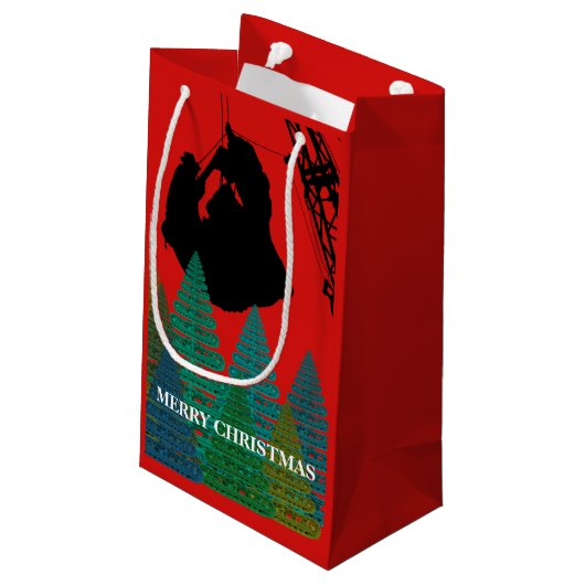 メリークリスマス運転士クレーン運転士 スモールペーパーバッグ (裏面アングル)