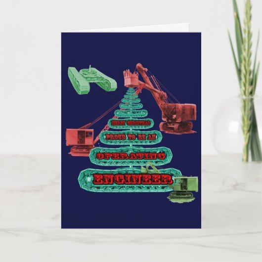 メリークリスマス運転技術者クレーンオペレータ シーズンカード (正面)