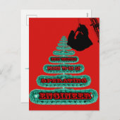 メリークリスマス運転技術者クレーンオペレータ シーズンポストカード (正面/裏面)