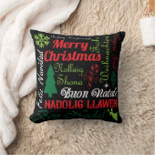 メリークリスマス違う言語 クッション (ブランケット)