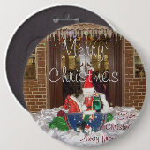 メリークリスマス遠くに休暇インスパイア 缶バッジ (正面&裏面)