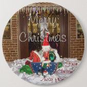 メリークリスマス遠くに休暇インスパイア 缶バッジ (正面)