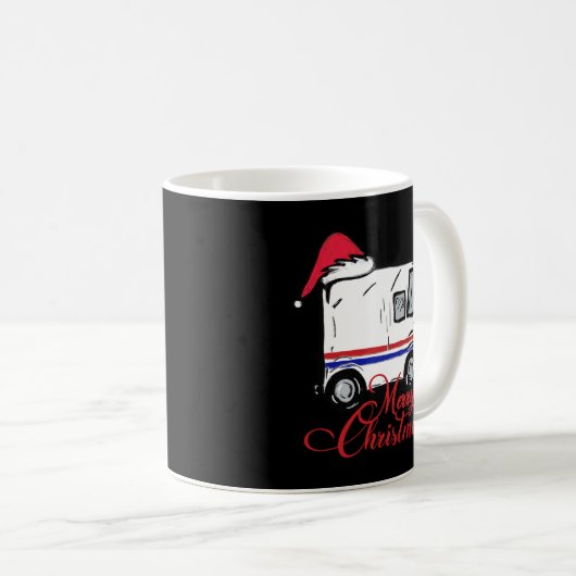 メリークリスマス郵便トラックメールキャリアギフトさん コーヒーマグカップ (正面右)