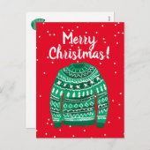 メリークリスマス醜いクリスマスセータースケッチ シーズンポストカード (正面/裏面)