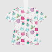 メリークリスマス醜いセーターの水色 オーナメント (裏面)