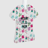 メリークリスマス醜いセーターの水色 オーナメント (正面)