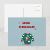 メリークリスマス醜いセーター天使はがき ポストカード (正面/裏面)