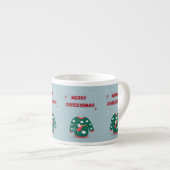 メリークリスマス醜いセーター天使 エスプレッソカップ (正面右)