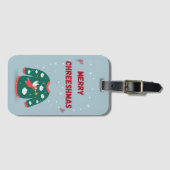 メリークリスマス醜いセーター天使 ラゲッジタグ (正面横)